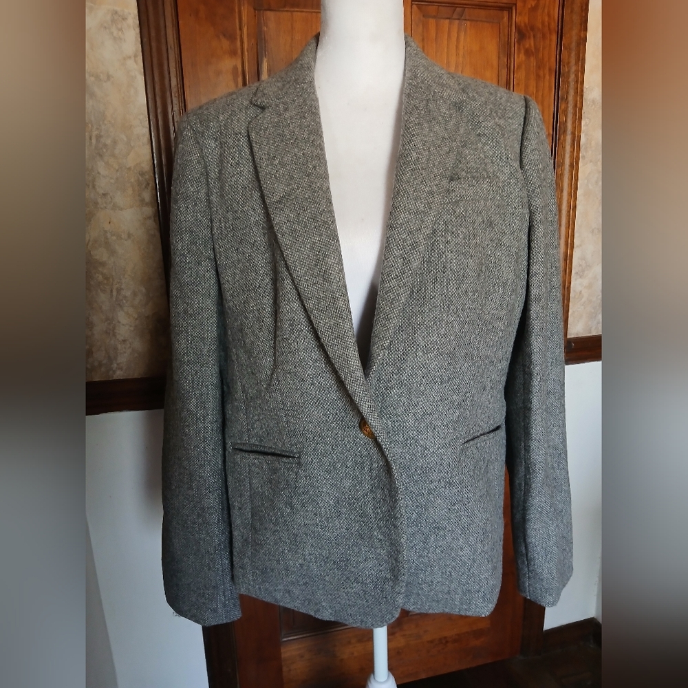 Women's J Crew Gray Wool Blazer